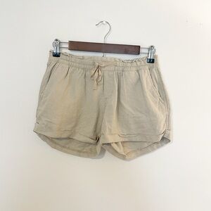 Old Navy • Linen Blend Tan Shorts